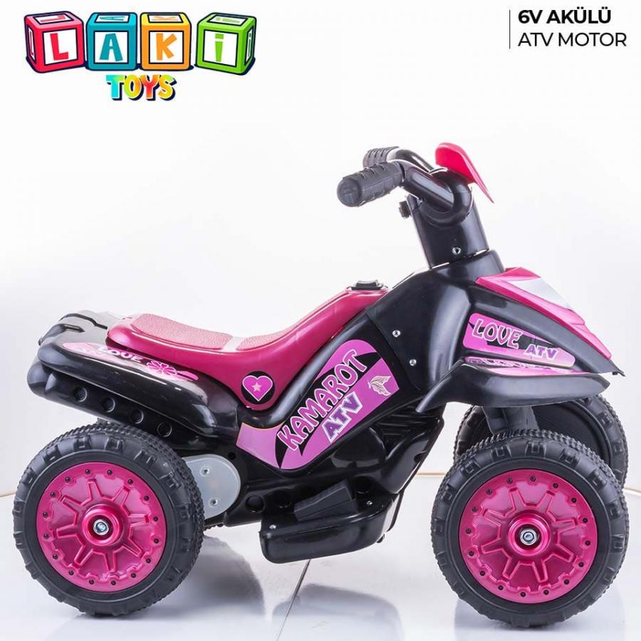 LAKİ TOYS 6 V AKÜLÜ ATV SİYAH PEMBE