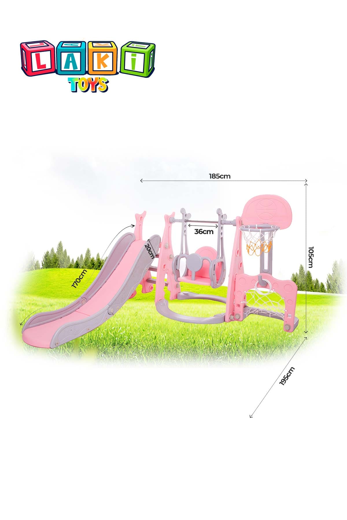 LAKİ TOYS Pembe Park Seti 6 in 1