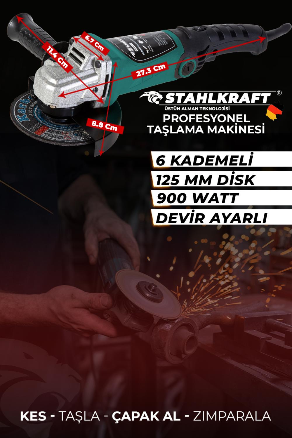 STAHLKRAFT STH 9851 M 12000w Spiral Taşlama